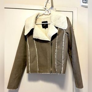 Bomber shearling jacket